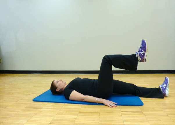 Abdominal & Core 21 90 degree leg drop exercise