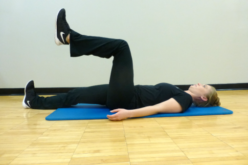 Abdominal & Core 24 leg drop bent knee exercise