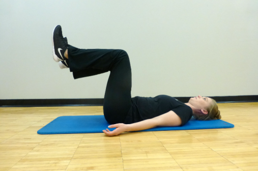 Abdominal & Core 23 leg drop bent knee exercise