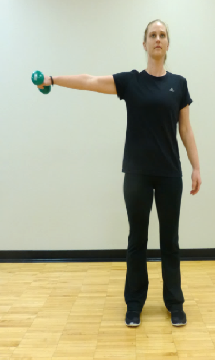 Shoulder 12 side raise exercise