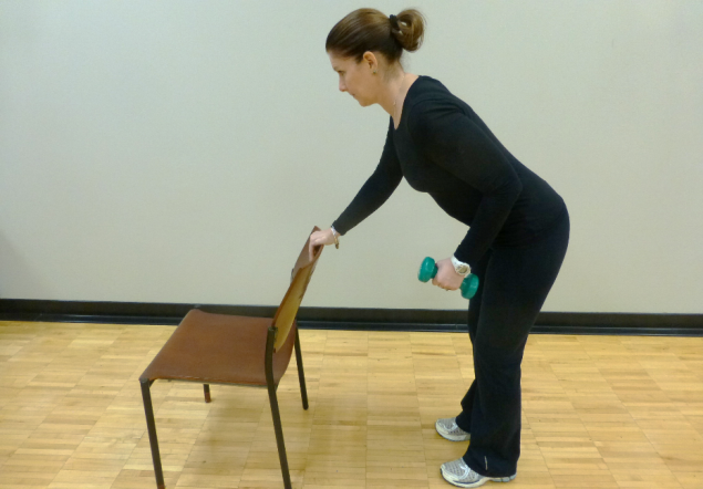 Elbow 9 tricep kick back exercise