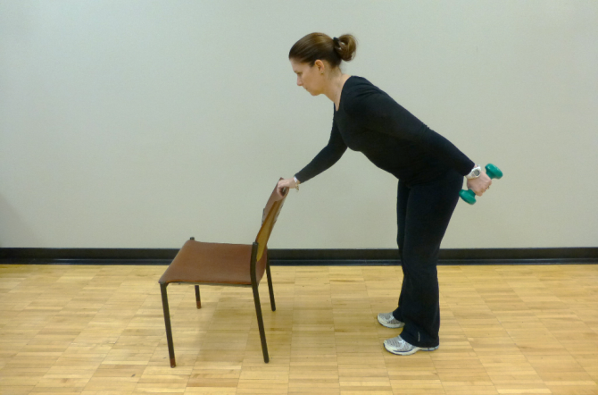 Elbow 10 tricep kick back exercise