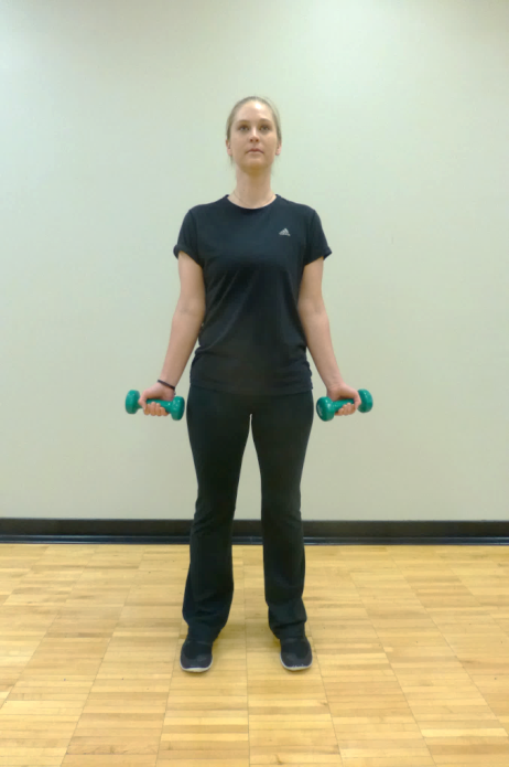 Elbow 11 bicep curl exercise
