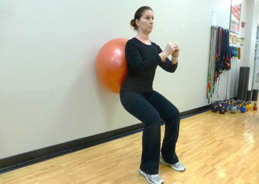 wall squat exercise