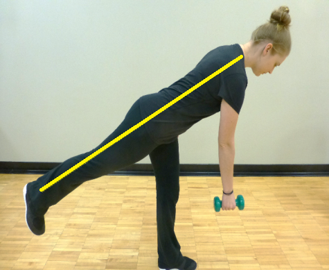 single leg dead lift exercise