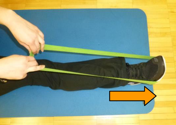 plantar flexion theraband exercise